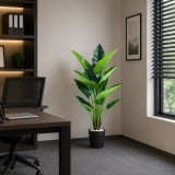 Planta artificiala Alocasia decorativa, 12 frunze, 150 cm, verde