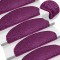 vidaXL Covorașe scări, 15 buc., 65x21x4 cm, violet, semirotunde, mari 133905