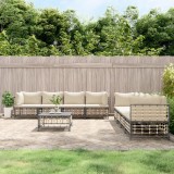 VidaXL Set mobilier de grădină cu perne, 9 piese, antracit, poliratan 3186708
