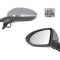 Oglinda usa exterioara VW Golf 7 (5k), 10.2012-, partea Stanga, reglare electrica; grunduit; incalzit; sticla asferica; geam cromat; rabatabil; cu Lu