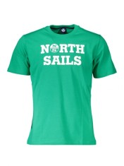 Tricou barbati, cu imprimeu cu logo, Regular fit, Verde deschis, M