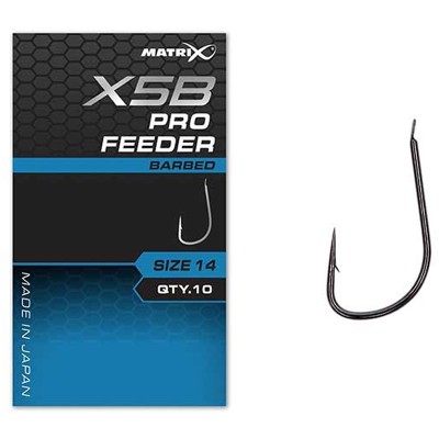 Carlige Feeder MATRIX X5B Pro Feeder, Barbed, Nr.14, 10buc/pac foto
