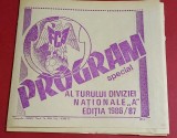 Program Special-fotbal - Turul diviziei A (Editia 1986/1987) si date statistice cluburi - editat de FC ARGES PITESTI