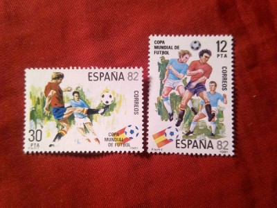 Serie Spania 1981 - Campionatul Mondial Fotbal Spania&amp;#039;82 , 2 valori foto