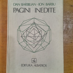 Pagini inedite probleme de matematici elementare-Dan Barbilian-Ion Barbu