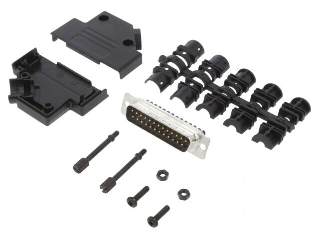 Conector D-Sub 25-Pini Tată Drept cu Terminal Șurub pe Cablu