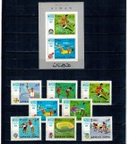 Ajman 1968 - Jocurile Olimpice, sport, serie si colita neuzata