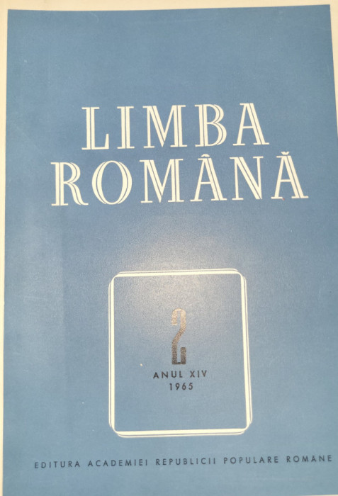 Iorgu Iordan - Limba Romana, Nr. 2 1965 (Academia Romana, lingvistica)