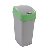 Cos de gunoi Curver Flip Bin Green, capac batant, 29.4x65.3x37.6 cm