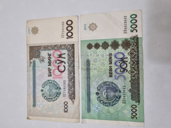 bancnote uzbekistan 4v.
