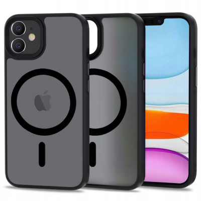 Husa Tech-Protect Magmat MagSafe pentru Apple iPhone 11 Negru Mat foto