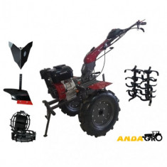 Motocultor Dkd Wm 1100D cu motor 9 Hp + Roti Metalice + Plug Arat + Rarita Fixa foto