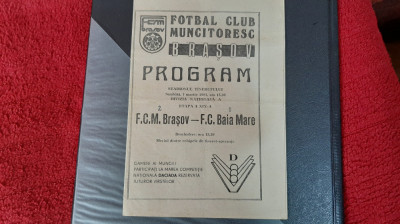 program FCM Brasov - FC Baia Mare foto