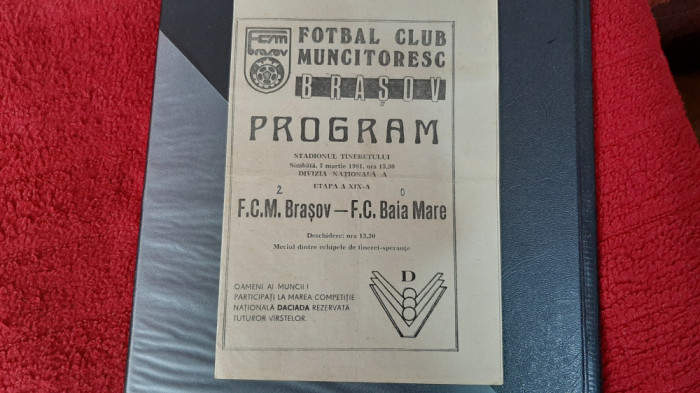 program FCM Brasov - FC Baia Mare