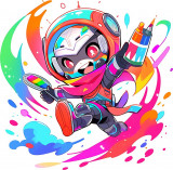 Sticker decorativ Baiat Supererou, Multicolor, 61 cm, 1311STK-8