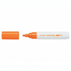 Marker cu vopsea Pintor Pilot 1.40 mm varf rotund Orange Mediu foto