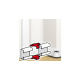 Fishplate body joint - pentru 50x145 capac flexibil snap-on DLP trunking - set of 2 - alb, Legrand