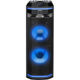 Boxa portabila profesionala Blaupunkt PS11DB, Bluetooth, Karaoke, Lumini LED, Negru/Albastru, 1200W