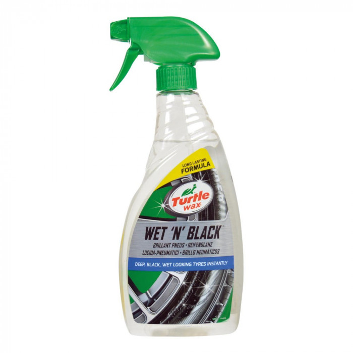 Solutie intretinere si luciu anvelope, aspect umed Turtle Wax Wet N Black 500ml