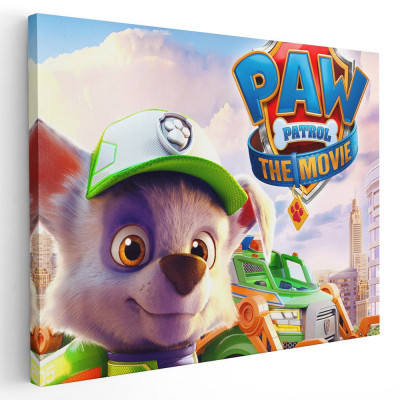 Tablou afis Paw Patrol patrula catelusilor desene animate 2230 Tablou canvas pe panza CU RAMA 50x70 cm foto