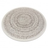 Covor rotund sisal Flat 48834866 Puncte cremă, cerc 120 cm
