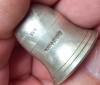 (157) CUTIUTA DIN ARGINT, FORMA CLOPOTEL, VINTAGE, MARCAJ BRITANIC, 13.92 GRAME, Cutie