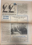 Revista 22 nr 37 anul 1990 16 pagini romana carti bibliofilie dimensiune 42x30cm