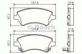 Set placute frana,frana disc TOYOTA COROLLA Limuzina (E12J, E12T) (2001 - 2008) BOSCH 0 986 424 735