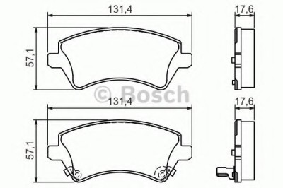 Set placute frana,frana disc TOYOTA COROLLA (CDE12, ZZE12, NDE12, ZDE12) (2001 - 2007) BOSCH 0 986 424 735 foto