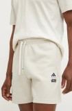 adidas pantaloni scurti x Mandalorian barbati, culoarea bej, JI5721