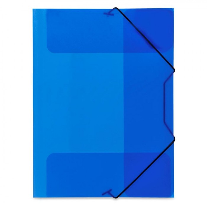 Mapă Plastic PP, A4, Albastru, Elastic, 25.5x34cm