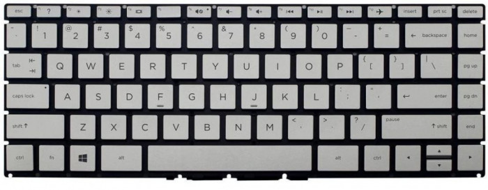 Tastatura Laptop, HP, 240 G6, 245 G6, 246 G6, TPN-W125, TPN-Q186, TPN-Q189, TPN-C131, argintie, layout US