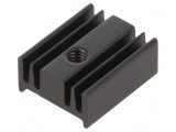 Radiator TO220 Negru Aluminiu 12.6mm