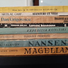 8 vol. călătorie (Kon-Tiki, Magellan, Nansen, Bănățene, Vele, Nisipurilor etc)