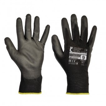 Manusi de lucru Cerva Bunting Black, nylon cu protectie nitril, marimea M foto