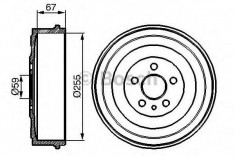 Tambur frana FIAT SCUDO caroserie (220L) (1996 - 2006) BOSCH 0 986 477 144 foto