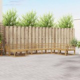 vidaXL Set de canapele de exterior 8 pcs Alb Lemn Solid de Acacia 3386858