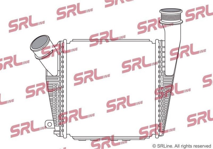 Intercooler Porsche Panamera 16-, motor: 2.9 V6 T, partea stanga, 273x293x64, SRLine, Aluminiu/ Plastic brazat, 971145803C; 971145803E