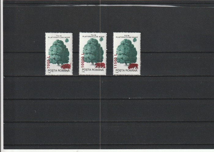 ROMANIA 2000 LP 1534 SPECII FORESTIERE 1994 SUPRATIPAR SERIE MNH NESTAMPILATA