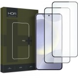 Folie de protectie Ecran HOFI Glass PRO+ pentru Samsung Galaxy S24+ S926, Sticla Securizata, Full Glue, Set 2 bucati, 2.5D, Neagra