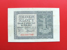 POLONIA - 1 Zloty 1941 foto