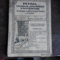 REVISTA CURSURILOR SI CONFERINTELOR UNIVERSITARE, ANTOLOGIA CUGETATORILOR ROMANI SI STRAINI NR.9-10/1938