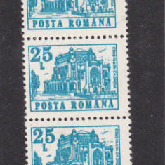 ROMANIA MNH LP1262/1991 HOTELURI SI CABANE (uzuale II ) STRAIF 3 TIMBRE EROARE!