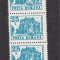 ROMANIA MNH LP1262/1991 HOTELURI SI CABANE (uzuale II ) STRAIF 3 TIMBRE EROARE!