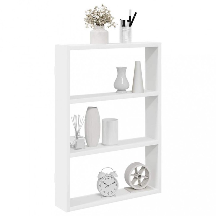 vidaXL Raft de perete, alb, 43x9x60 cm, lemn prelucrat 860049