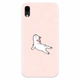 Husa silicon pentru Apple Iphone XR, Cute Dog Streching
