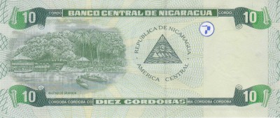 Bancnota Nicaragua 10 Cordobas 2002 - P191 UNC foto