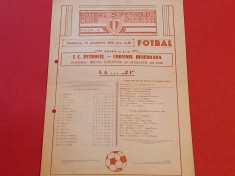Program meci fotbal PETROLUL PLOIESTI-CORVINUL HUNEDOARA (29.10.1989)