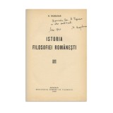 N. Bagdasar, Istoria Filosofiei Rom&acirc;nești, 1940, cu dedicație olografă