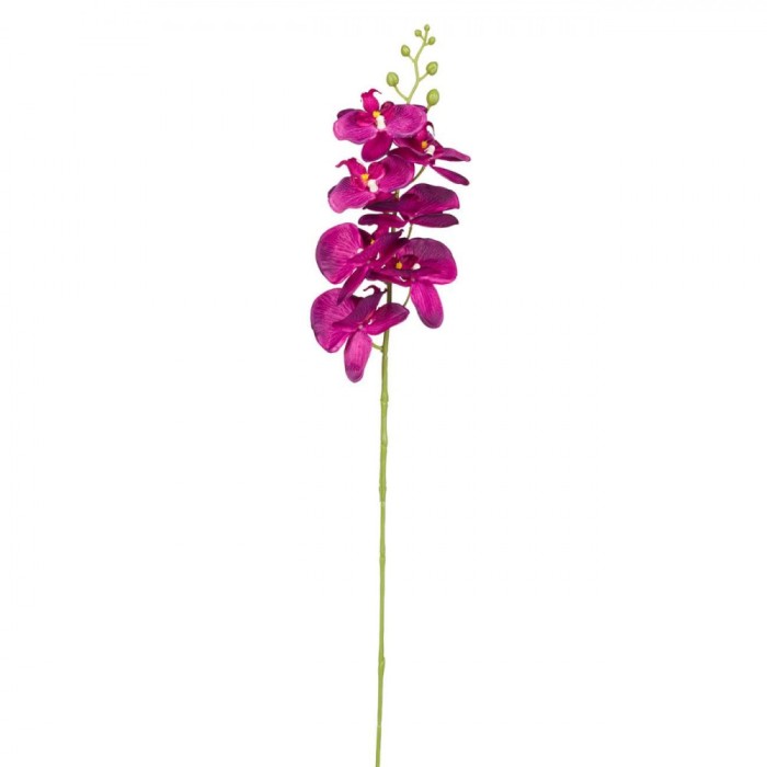 Floare Artificială Orhidee, Tulpină Lungă, Culoare Mov, 85cm